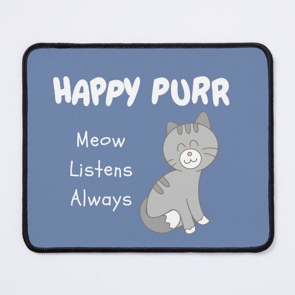 Item preview, Happy Purr Cat Listens Therapy Doodle designed and sold by Porpor Artwork.