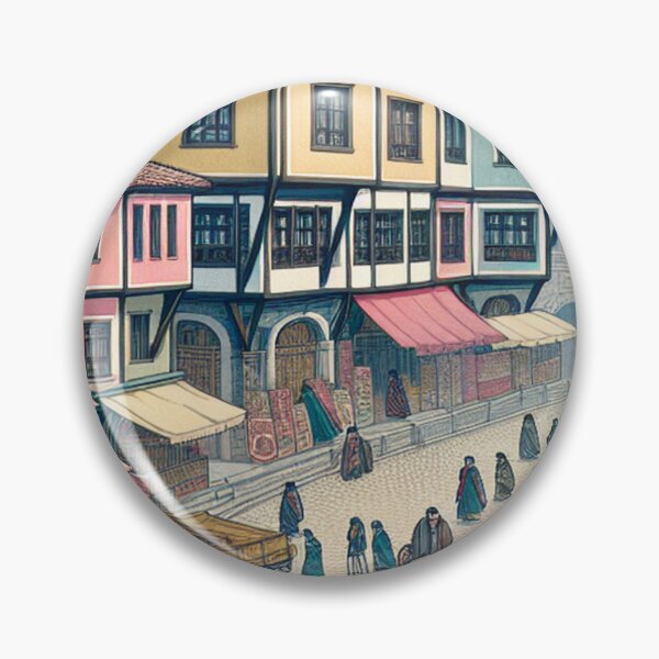 Item preview, Ukiyo-e Woodblock Print of Plovdiv, Bulgaria – Edo-Style Roman Theatre & Old Town designed and sold by Vandy Fullam.