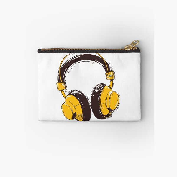 Item preview, Stylish Yellow & Brown Headphones Illustration designed and sold by DesignArtist.ia.