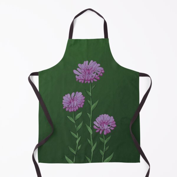 Aperçu de l'œuvre Illustration Florale Chrysanthèmes Violets créée et vendue par Mel-Mas-Stoband.