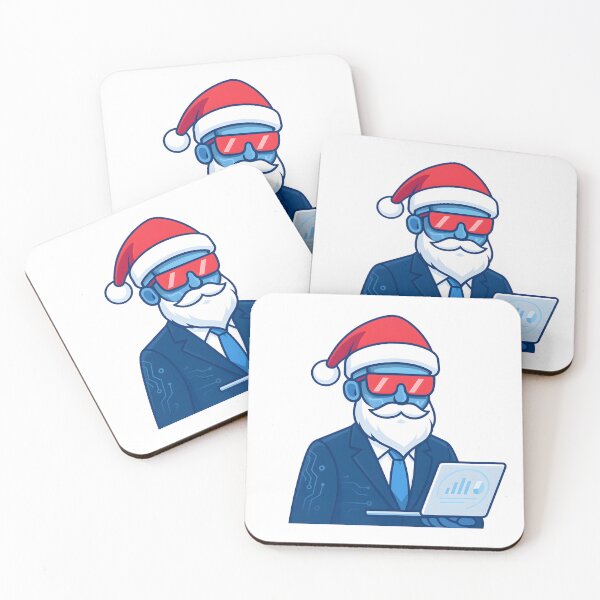 Item preview, Tech Santa with Laptop Business Vector Illustration designed and sold by DigiHub Linker.
