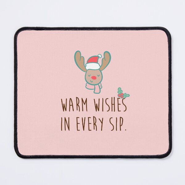 Item preview, Warm Wishes Reindeer Christmas Quote designed and sold by heyyoyeah63.