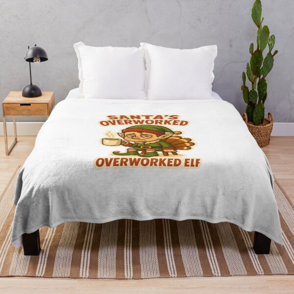 Item preview, Santa’s Overworked Elf – Funny Christmas Tired Elf Art designed and sold by StickerVibeStudio.