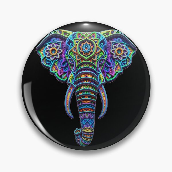Item preview, Vibrant Layered Elephant Mandala designed and sold by ElephantVibes.