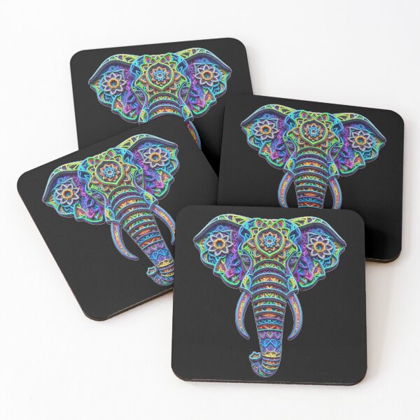 Item preview, Vibrant Layered Elephant Mandala designed and sold by ElephantVibes.