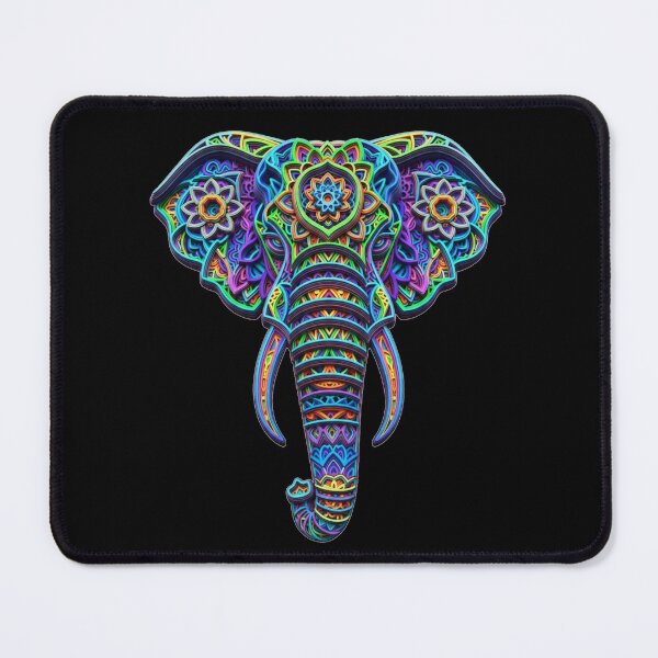 Item preview, Vibrant Layered Elephant Mandala designed and sold by ElephantVibes.