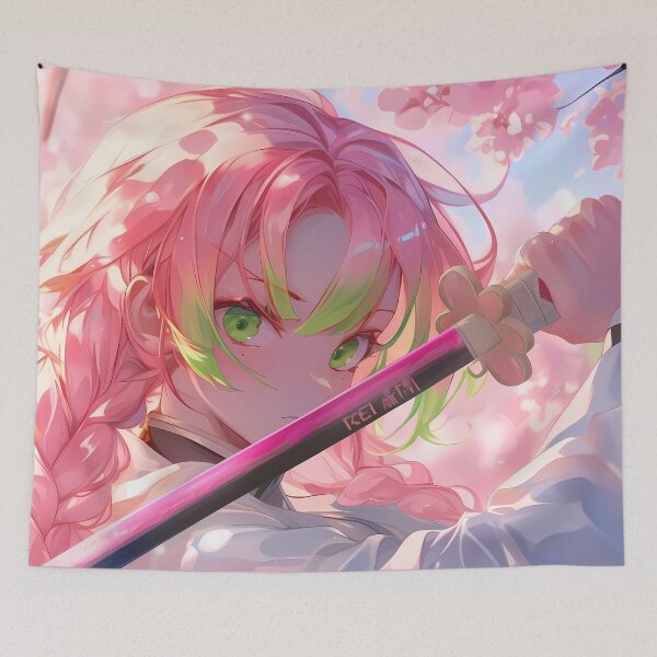 Item preview, Demon Slayer Mitsuri Kanroji Kimetsu no Yaiba Anime Sword Cherry Blossom designed and sold by Raslbazola.