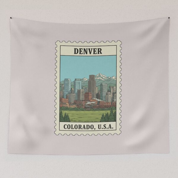 Item preview, Vintage Colorado Denver USA Stamp  designed and sold by allaboutstamps.