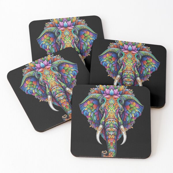 Item preview, Vibrant Mandala Elephant designed and sold by ElephantVibes.