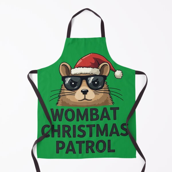 Item preview, Wombat Christmas Patrol – Cool Aussie Holiday Design designed and sold by TroyTheTerrific.