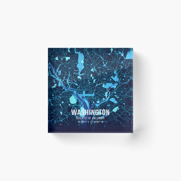Item preview, Washington Midnight City Map designed and sold by HomeLivingCo.