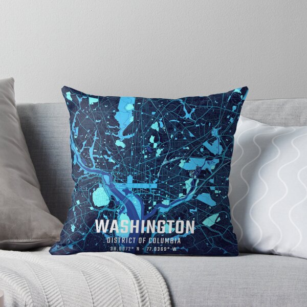 Item preview, Washington Midnight City Map designed and sold by HomeLivingCo.