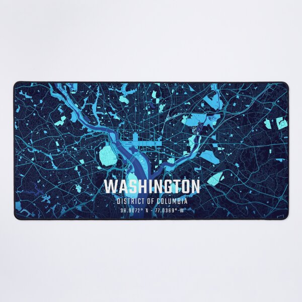 Item preview, Washington Midnight City Map designed and sold by HomeLivingCo.