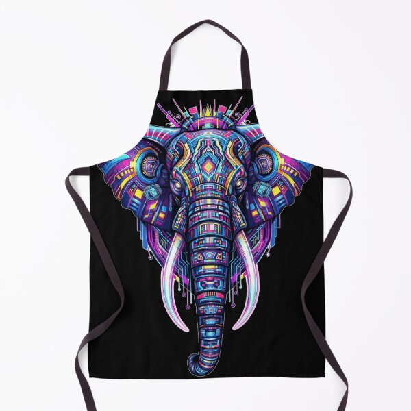 Item preview, Vibrant Cybernetic Elephant Art designed and sold by ElephantVibes.