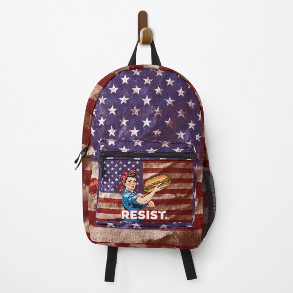 Item preview, Rosie Riveter Protest Art Monarch Butterfly Sandwich Resist designed and sold by SandyMDesigns.
