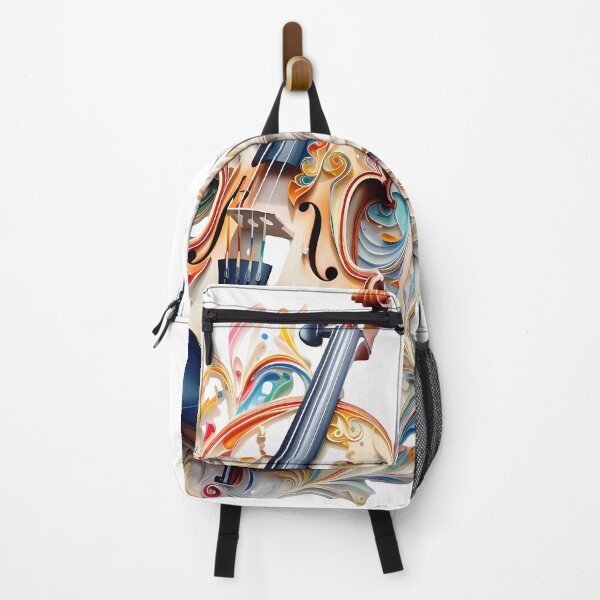 Item preview, Artistic Violin Flourish – Colorful Musical Illustration designed and sold by DesignArtist.ia.