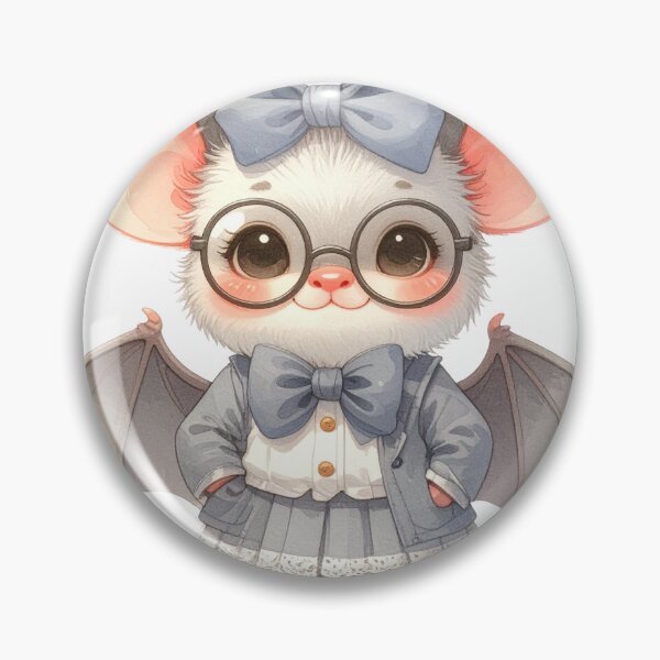 Item preview, Cute Bat Wearing Glasses and Bowtie in Grey Suit designed and sold by takeng07.