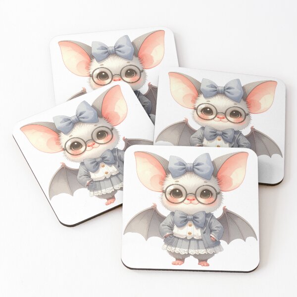 Item preview, Cute Bat Wearing Glasses and Bowtie in Grey Suit designed and sold by takeng07.