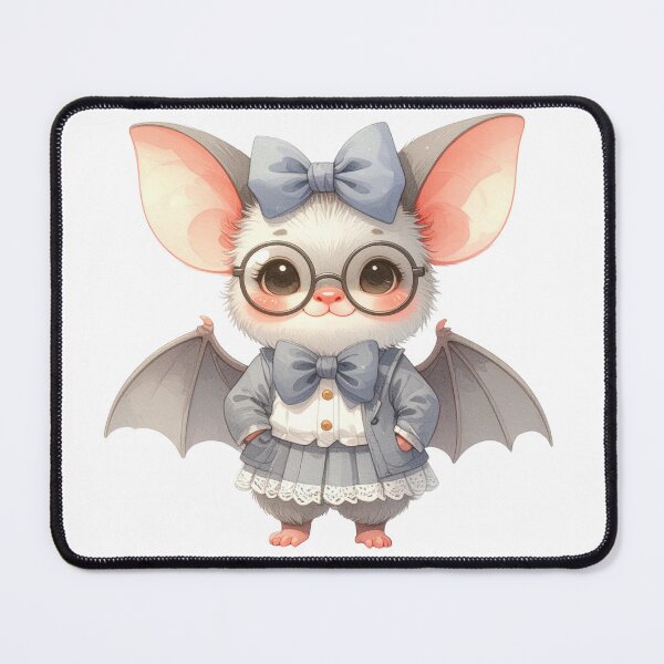 Item preview, Cute Bat Wearing Glasses and Bowtie in Grey Suit designed and sold by takeng07.