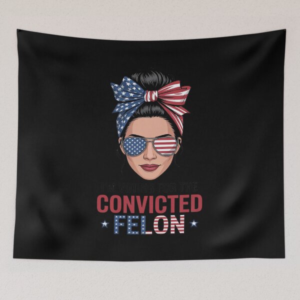 Item preview, Messy Bun I'm Voting For The Convicted Felon Trump Girl  designed and sold by RsFilsingerArt.