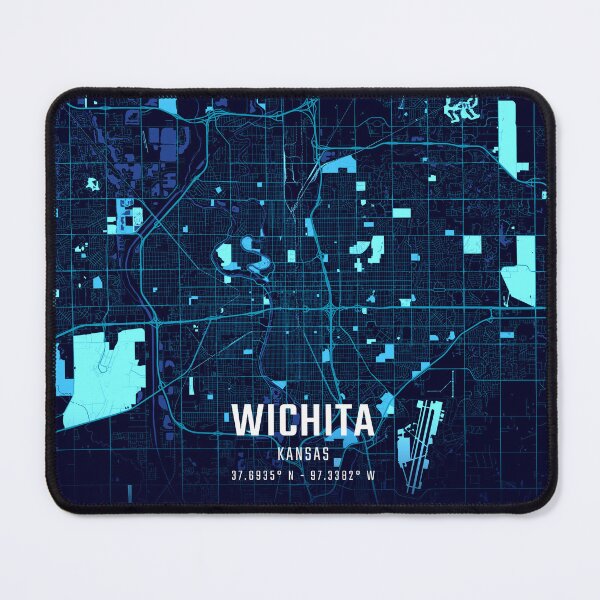 Item preview, Wichita Midnight City Map designed and sold by HomeLivingCo.