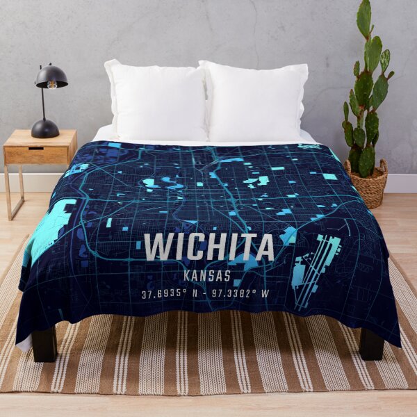Item preview, Wichita Midnight City Map designed and sold by HomeLivingCo.