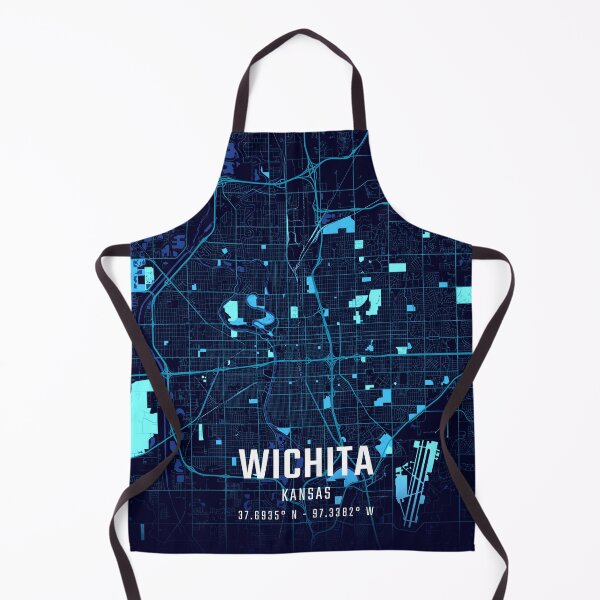 Item preview, Wichita Midnight City Map designed and sold by HomeLivingCo.