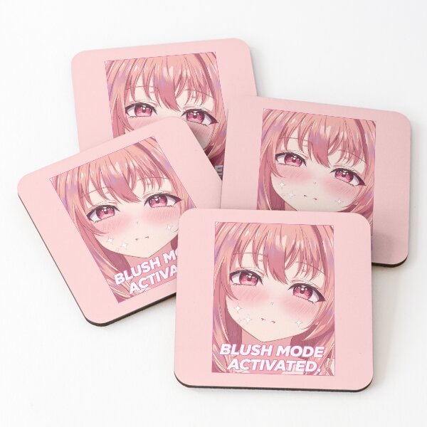 Item preview, Blush Mode Activated - Kawaii Pop Art Reaction | Funny Anime Girl  designed and sold by ConfuseLab Alt.