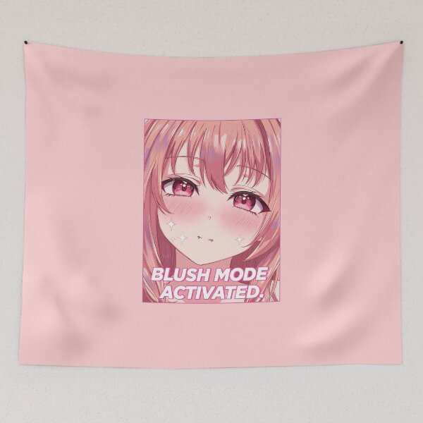 Item preview, Blush Mode Activated - Kawaii Pop Art Reaction | Funny Anime Girl  designed and sold by ConfuseLab Shop.