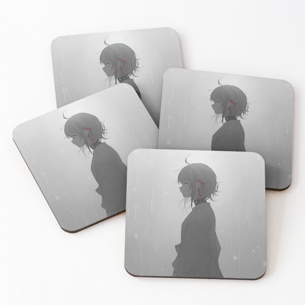 Item preview, Moody Grayscale Anime Girl - COLD HEART Minimal Streetwear Art designed and sold by MugenAnime.