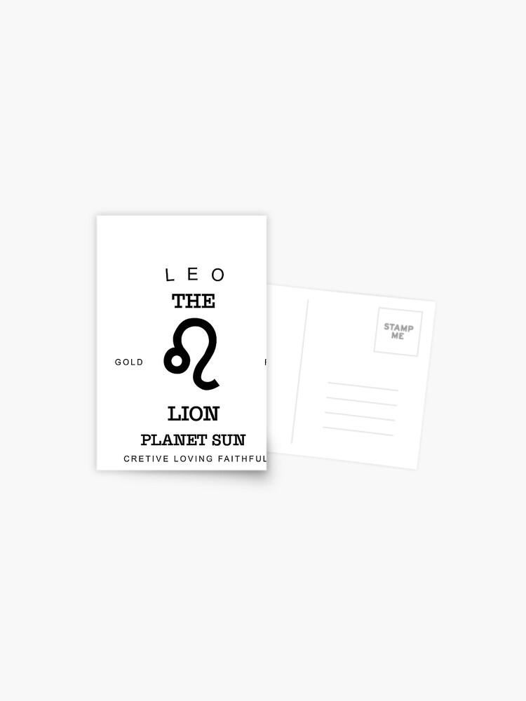 July August Birthday Gifts Born In July August Leo Gift Zodiac Sign Horoscope Postcard