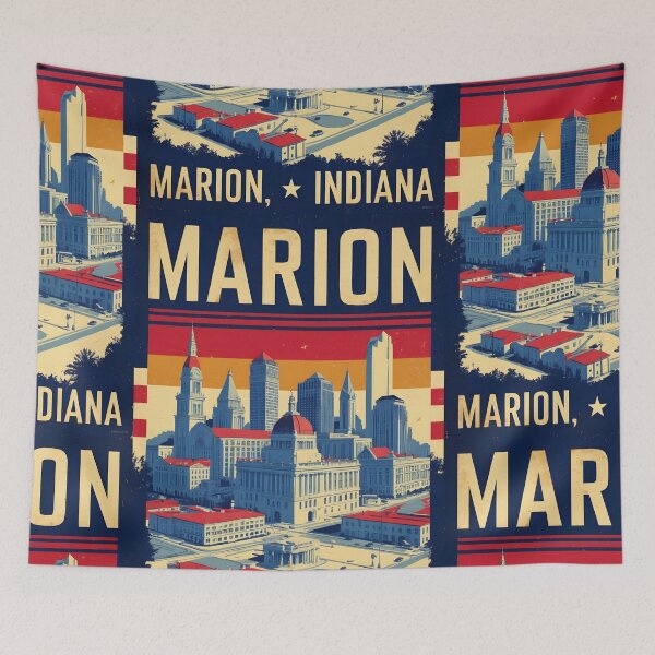 Item preview, Marion Indiana 1950s USA Vintage Travel Tourism designed and sold by TravelersGems.
