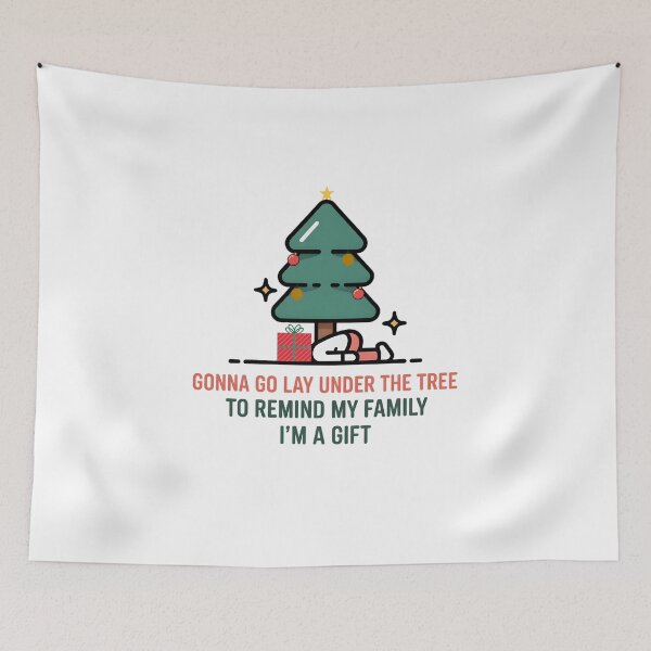 Item preview, Gonna Go Lay Under The Tree to Remind My Family - This funny design is perfect for people who love Christmas humor, a family atmosphere, and a light-hearted, playful approach to the holidays. designed and sold by ZyziowskyArt.