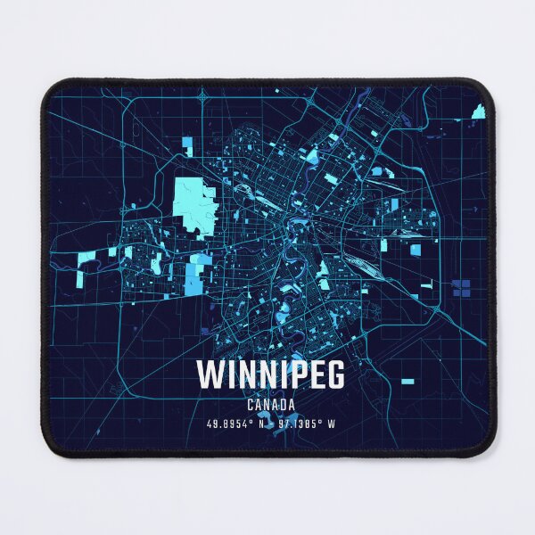 Item preview, Winnipeg Midnight City Map designed and sold by HomeLivingCo.