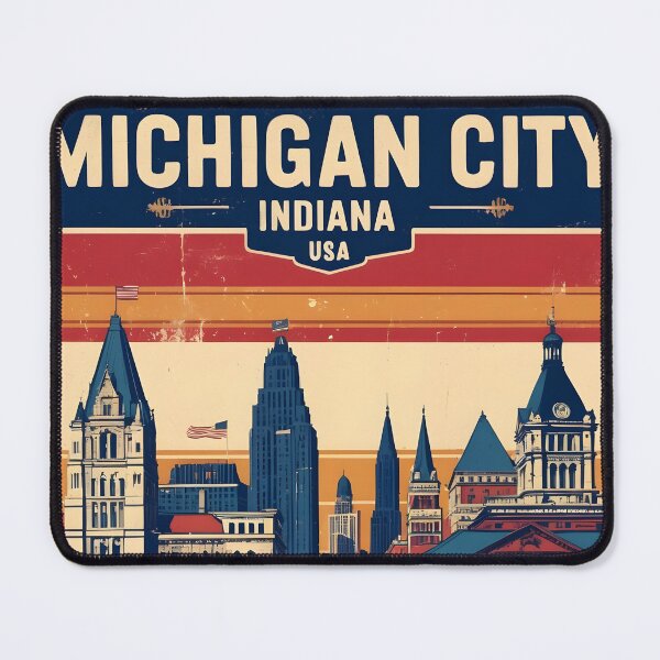 Item preview, Michigan City Indiana 1950s USA Vintage Travel Tourism designed and sold by TravelersGems.