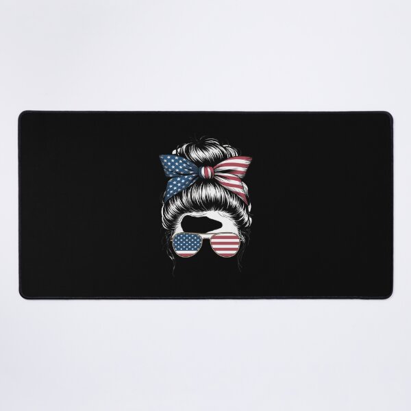Item preview, Messy Bun USA Flag Glasses 4th of July Patriotic designed and sold by RsFilsingerArt.