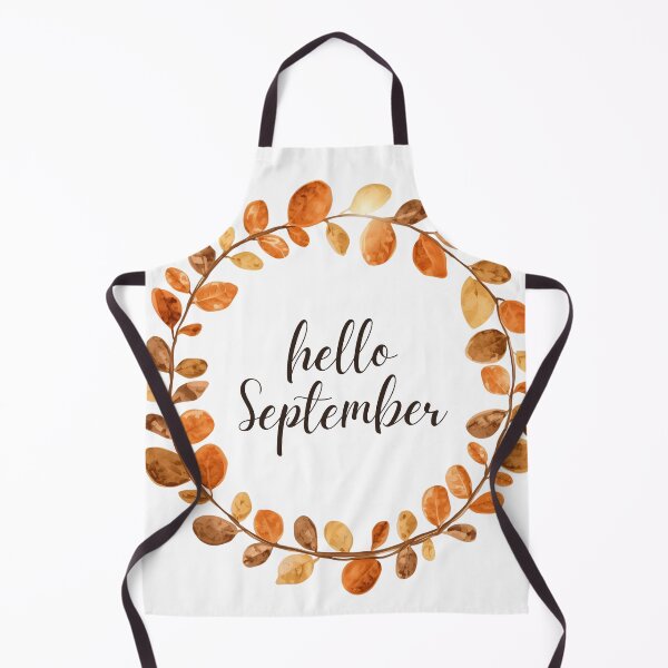 Item preview, Hello September, Brown Leaf Wreath Autumn Monthly Calendar Sticker designed and sold by Moodune.