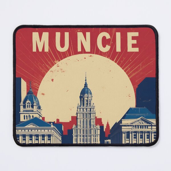 Item preview, Muncie Indiana 1950s USA Vintage Travel Tourism designed and sold by TravelersGems.