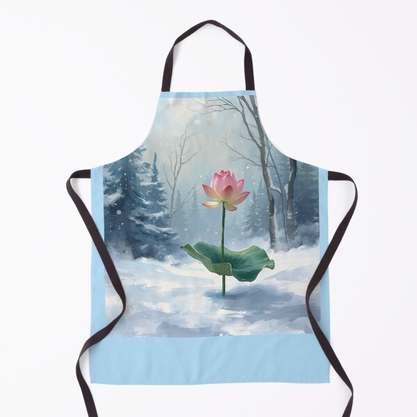 Item preview, Lotus, magic flower in unexpected place, winter wonderland  designed and sold by digitalbitcraft.