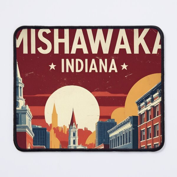 Item preview, Mishawaka Indiana 1950s USA Vintage Travel Tourism designed and sold by TravelersGems.