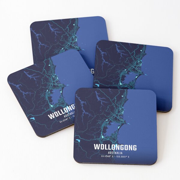 Item preview, Wollongong Midnight City Map designed and sold by HomeLivingCo.