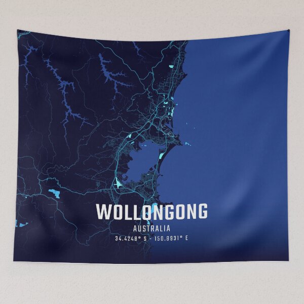 Item preview, Wollongong Midnight City Map designed and sold by HomeLivingCo.