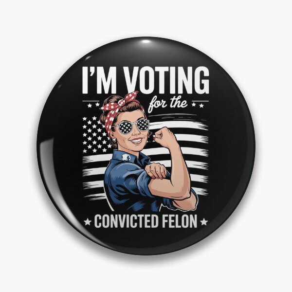 Item preview, Messy Bun Woman Im Voting For The Convicted Felon Trump  designed and sold by RsFilsingerArt.