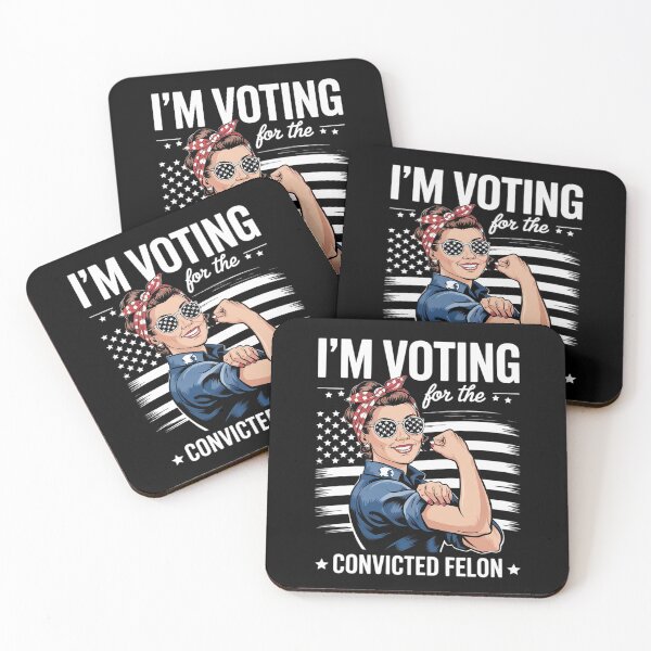 Item preview, Messy Bun Woman Im Voting For The Convicted Felon Trump  designed and sold by RsFilsingerArt.
