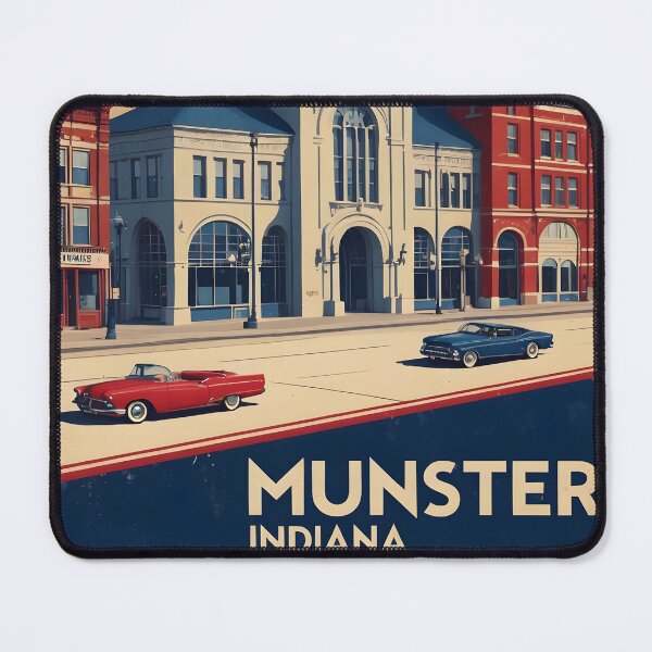 Item preview, Munster Indiana 1950s USA Vintage Travel Tourism designed and sold by TravelersGems.