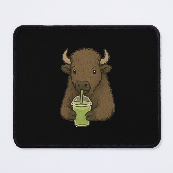 Item preview, drink matcha with cute Bison designed and sold by Ach&Koor.