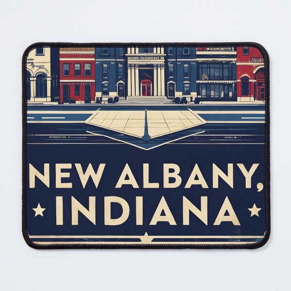 Item preview, New Albany Indiana 1950s USA Vintage Travel Tourism designed and sold by TravelersGems.