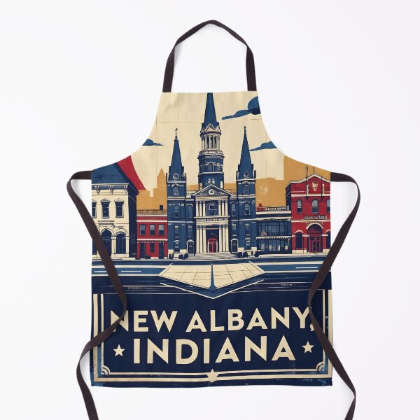 Item preview, New Albany Indiana 1950s USA Vintage Travel Tourism designed and sold by TravelersGems.