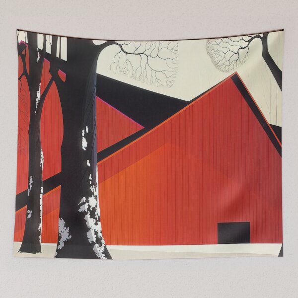 Item preview, Eyvind Earle - The Great Red Barn designed and sold by meldefiart.