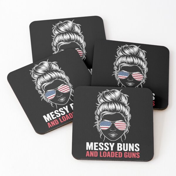Item preview, Messy Buns and Loaded Guns  designed and sold by RsFilsingerArt.